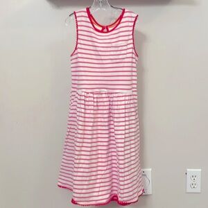 Boden pink striped dress size 9-10